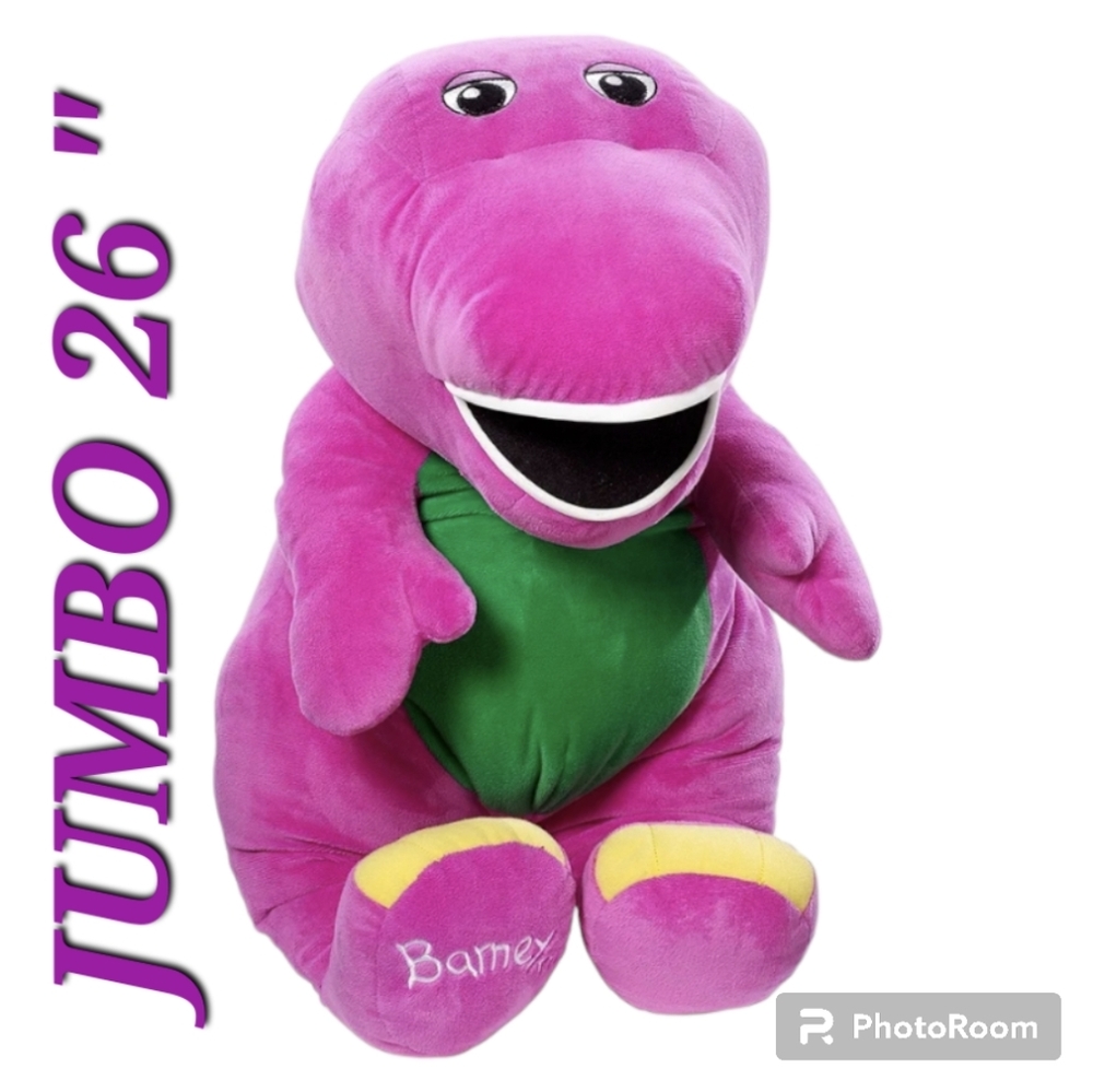 2017 26” Fisher Price Speak N Sing BARNEY Large Talking Singing JUMBO Barney